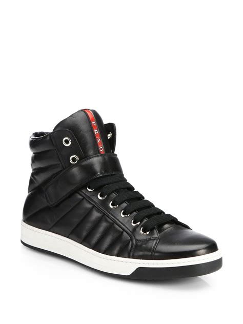 prada sneaker männer|Prada designer high top sneakers.